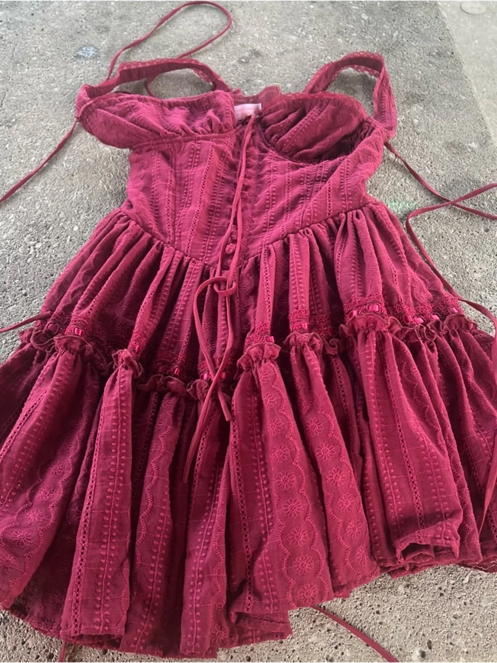 Fae Dress in Garnet - Picture 3 of 12
